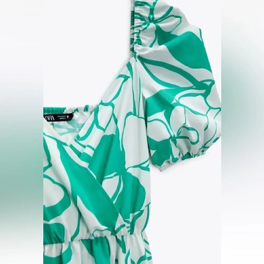 ZARA PRINTED POPLIN DRESS - Picture 7 of 11